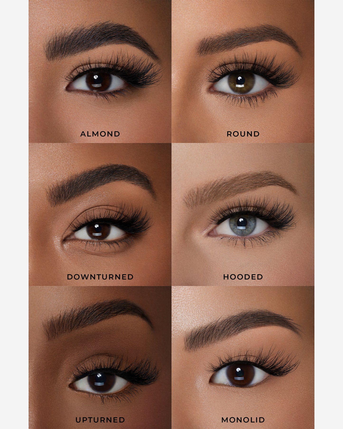 Lilly Lashes | 3D Faux Mink | Rome False Lash | Eye Crops for Different Eye Shapes