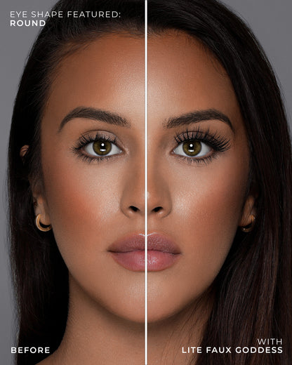 Lilly Lashes | Lite Faux Mink | Goddess | Round Eye Crop